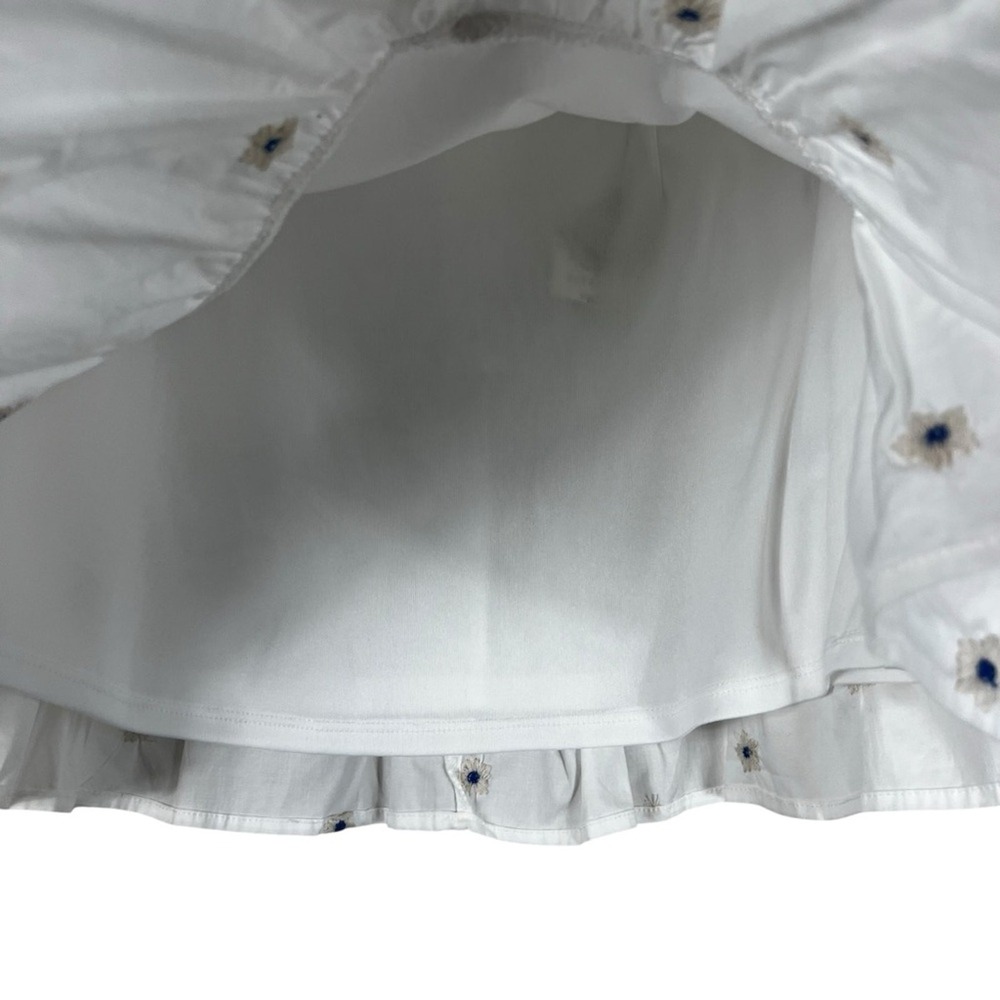NWT Altar'd State Floral Embroidered Mini Skirt White Pleated Prairie Size M - Picture 4 of 7